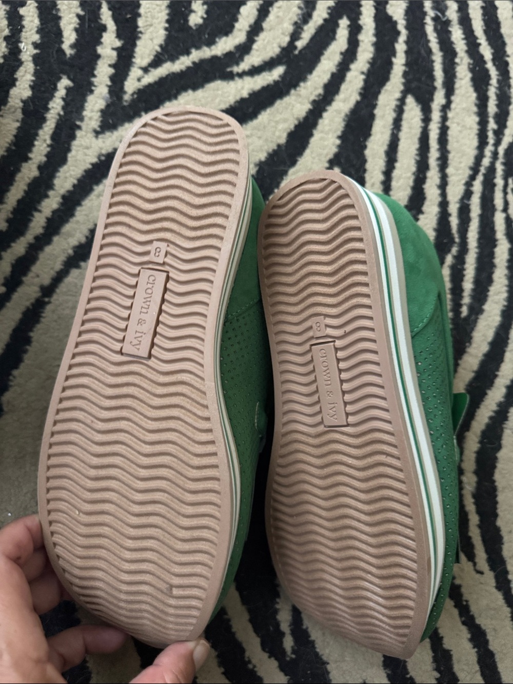 Green Platform Fringe Loafer Sneakers NWT - Picture 9 of 10